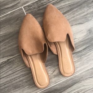 Tan Flat Mules